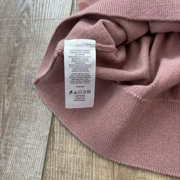 Ann Taylor LOFT Cardigan Sweater Womens Size L Mauve Polka Dot Button Front NWT - Picture 4 of 7